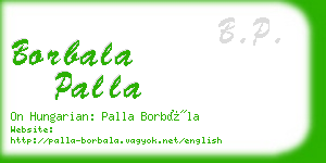 borbala palla business card